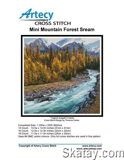 Artecy Cross Stitch - Mini Mountain Forest Stream 2022