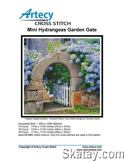 Artecy Cross Stitch - Mini Hydrangeas Garden Gate (2023)