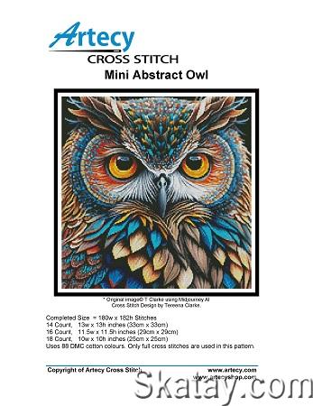 Artecy Cross Stitch - Mini Abstract Owl