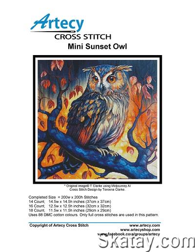 Artecy Cross Stitch - Mini Sunset Owl (2023)
