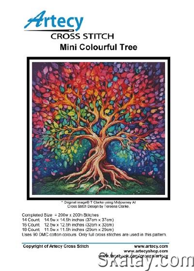 Artecy Cross Stitch - Mini Colourful Tree (2023)