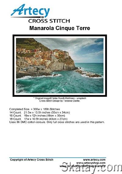 Artecy Cross Stitch - Manarola Cinque Terre (2023)