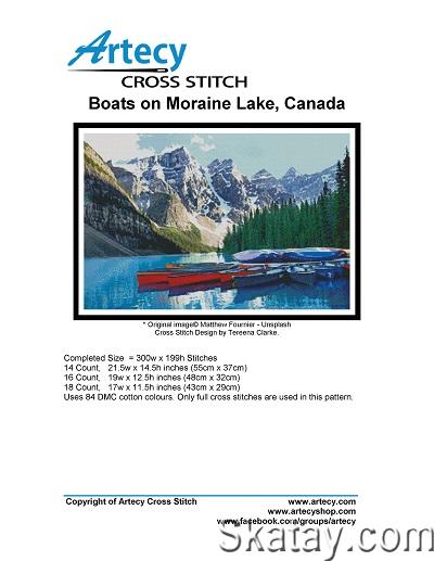 Artecy Cross Stitch - Boats on Moraine Lake, Canada (2024)