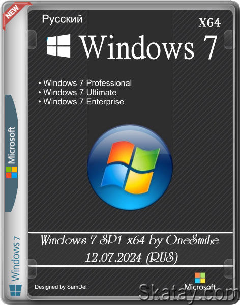 Windows 7 SP1 x64 by OneSmiLe 12.07.2024 (RUS)