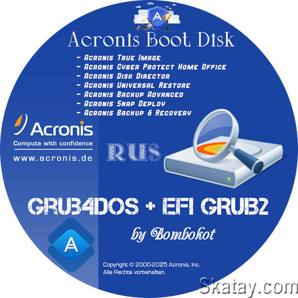 Acronis Boot Disk 2024 05.10.24 Grub4Dos + EFI:GRUB2 (RUS/2024)